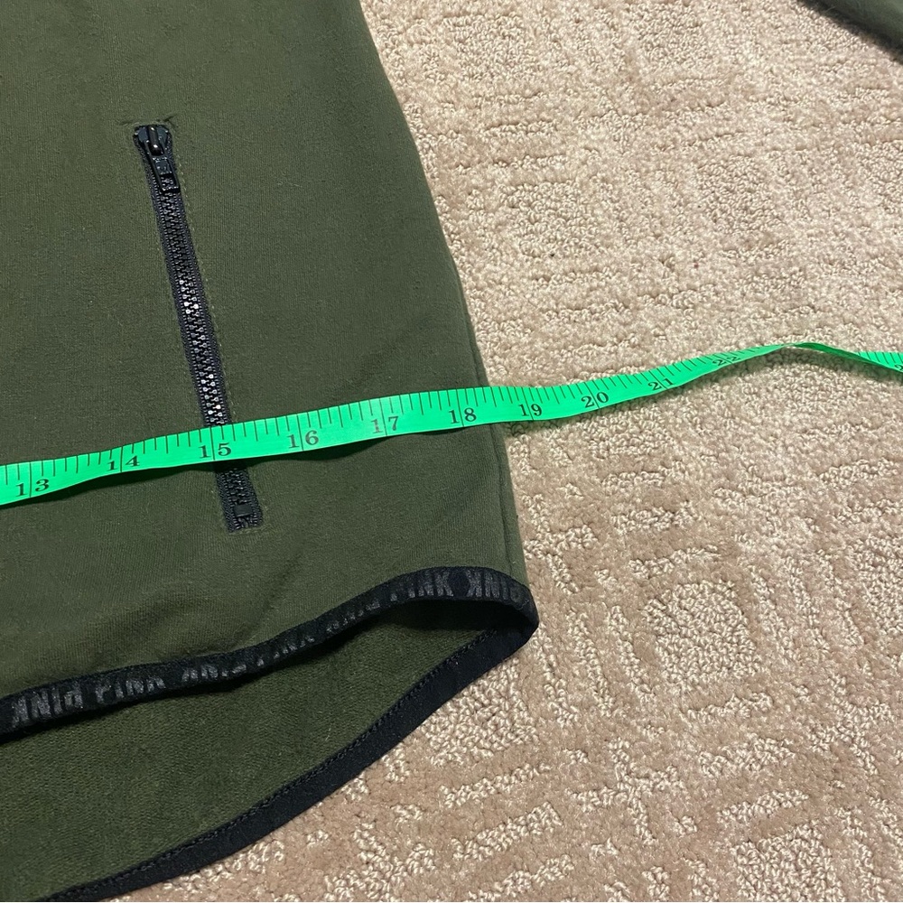 {Victoria’s Secret | PINK} Green Hooded Zip Up Sweatshirt ~ Size Small - Picture 15 of 16